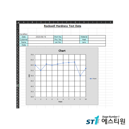 로크웰 경도 성적 관리 Program