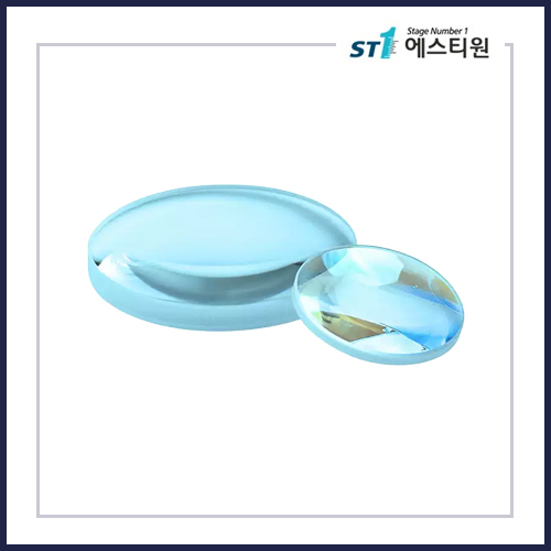불화칼슘 (CaF2) • 양면 볼록 렌즈 [SGLH52 / 직경 12.7•25.4mm / 무코팅]